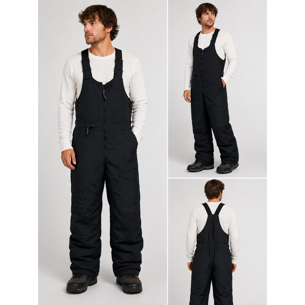 Obermeyer Mens Ober Bib Insulated Ski Snowboard Overalls Black Large Vintage